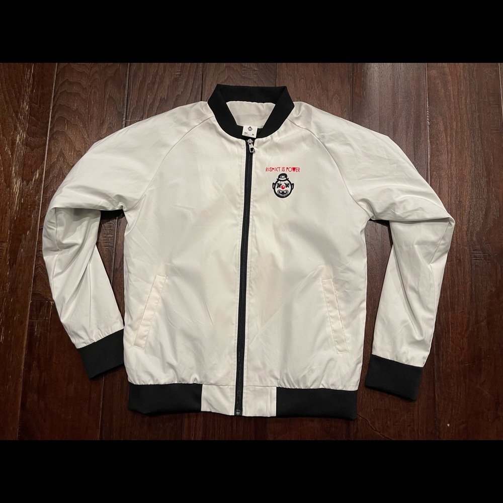 Respect is Power windbreaker light jacket.